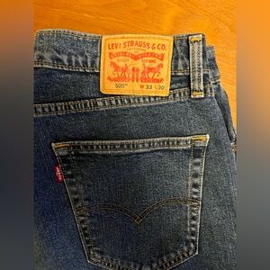 Levi’s Men’s 505 Stonewashed Regular-Fit Stretch Jeans 33x30